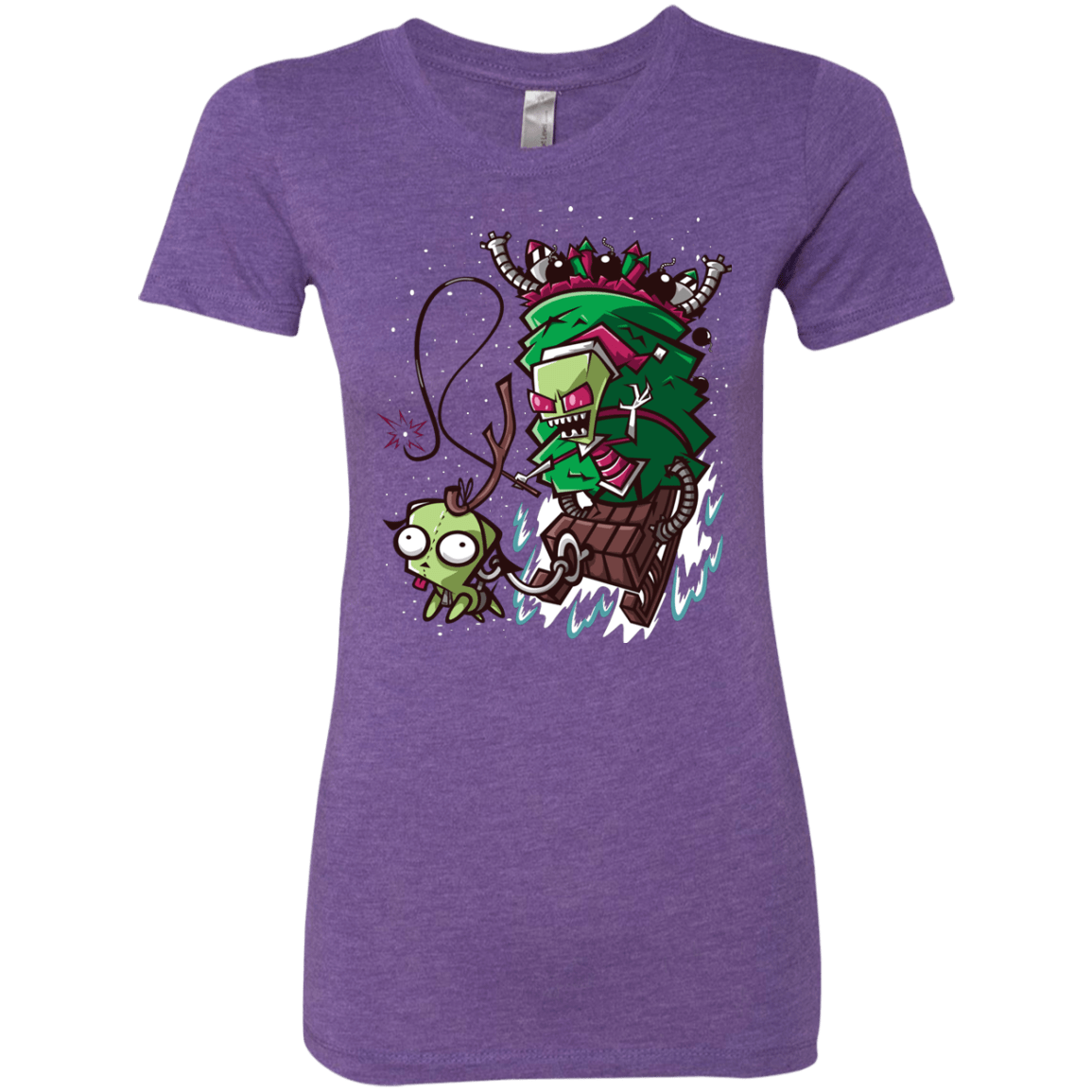 T-Shirts Purple Rush / Small Zim Stole Christmas Women's Triblend T-Shirt