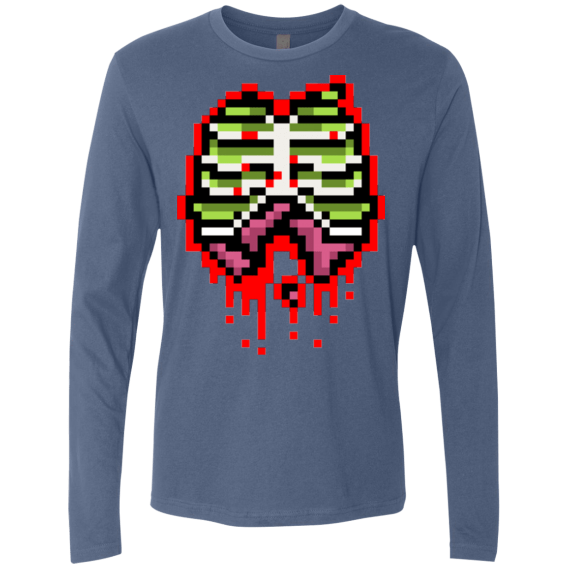 T-Shirts Indigo / Small Zombie Guts Men's Premium Long Sleeve