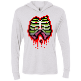 T-Shirts Heather White / X-Small Zombie Guts Triblend Long Sleeve Hoodie Tee