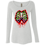 T-Shirts Heather White / Small Zombie Guts Women's Triblend Long Sleeve Shirt