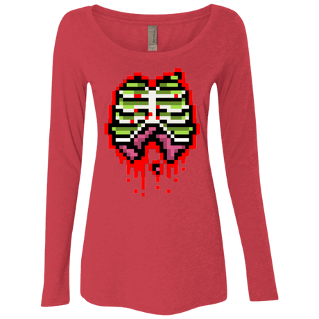 T-Shirts Vintage Red / Small Zombie Guts Women's Triblend Long Sleeve Shirt