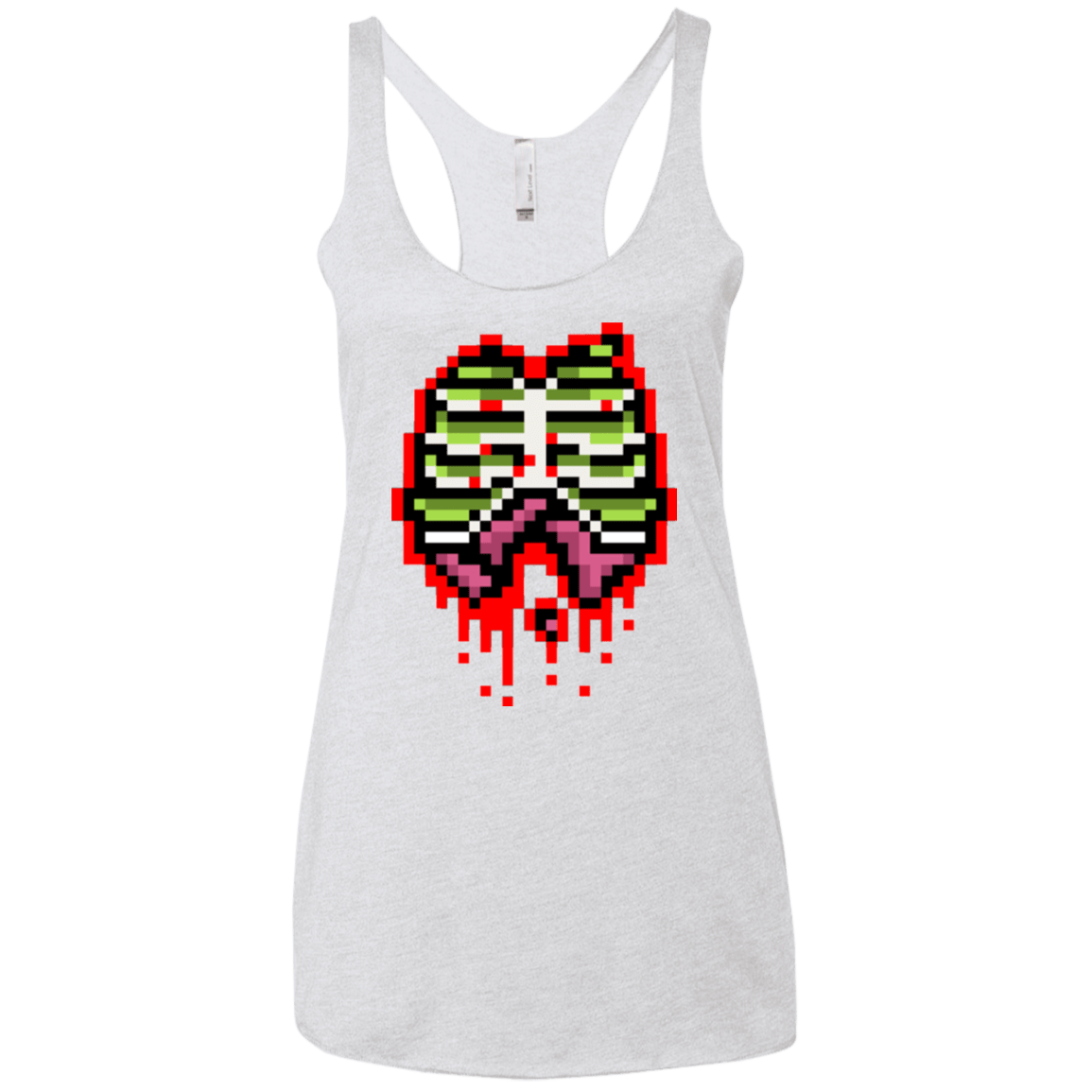 T-Shirts Heather White / X-Small Zombie Guts Women's Triblend Racerback Tank