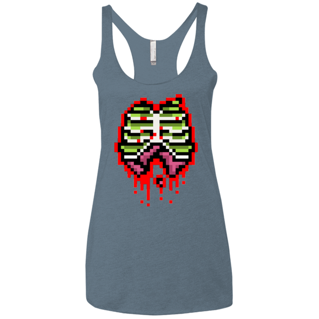 T-Shirts Indigo / X-Small Zombie Guts Women's Triblend Racerback Tank