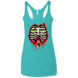 T-Shirts Tahiti Blue / X-Small Zombie Guts Women's Triblend Racerback Tank