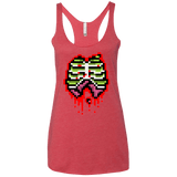 T-Shirts Vintage Red / X-Small Zombie Guts Women's Triblend Racerback Tank