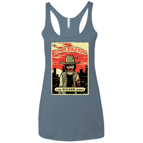 T-Shirts Indigo / X-Small Zombie Stale Kids Women's Triblend Racerback Tank