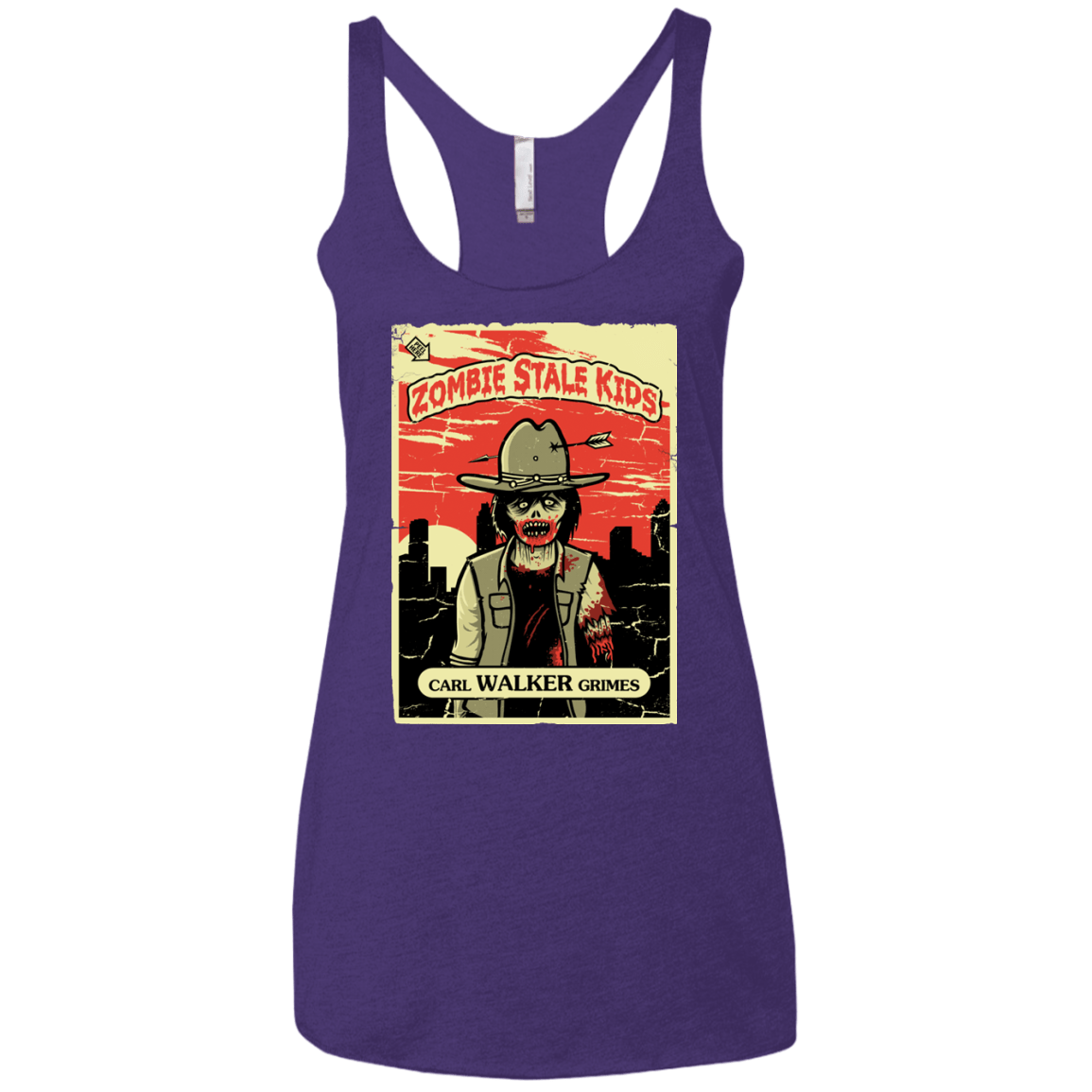T-Shirts Purple / X-Small Zombie Stale Kids Women's Triblend Racerback Tank
