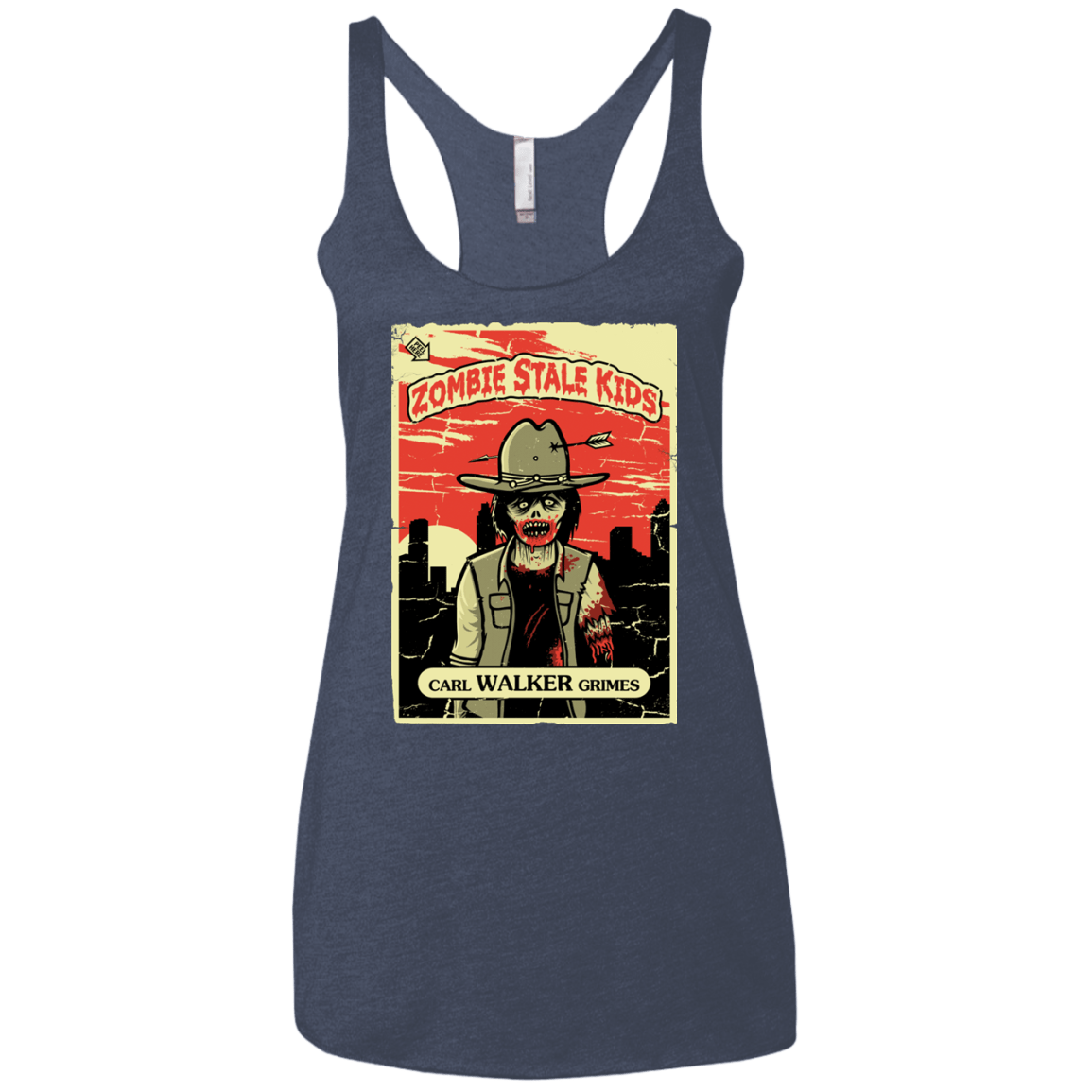 T-Shirts Vintage Navy / X-Small Zombie Stale Kids Women's Triblend Racerback Tank