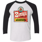 T-Shirts Heather White/Vintage Black / X-Small zombys Men's Triblend 3/4 Sleeve