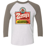 T-Shirts Heather White/Vintage Grey / X-Small zombys Men's Triblend 3/4 Sleeve