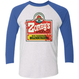 T-Shirts Heather White/Vintage Royal / X-Small zombys Men's Triblend 3/4 Sleeve