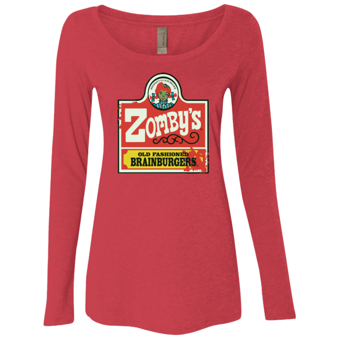 T-Shirts Vintage Red / Small zombys Women's Triblend Long Sleeve Shirt