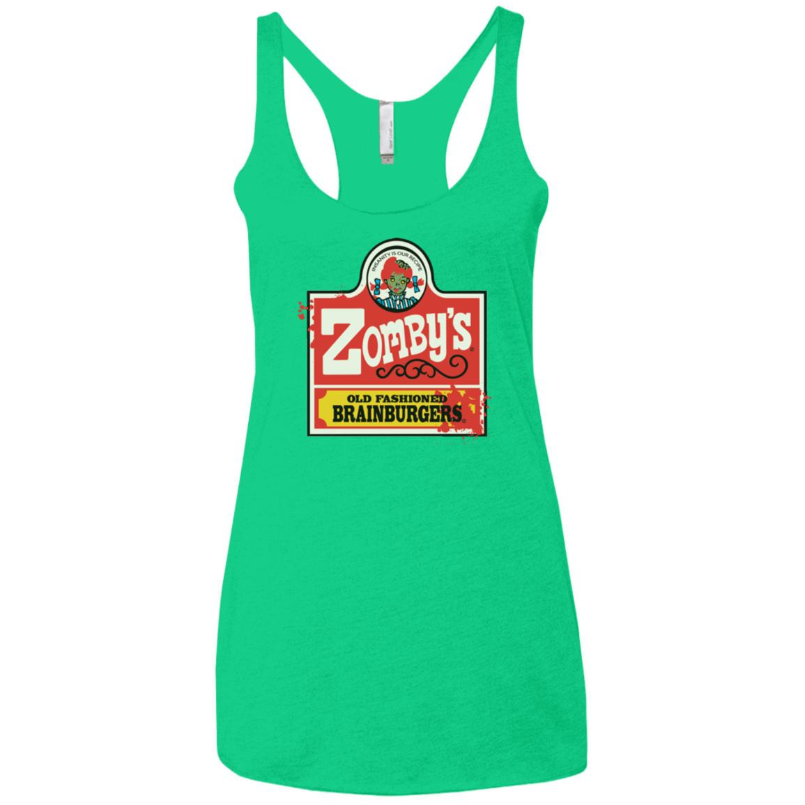 T-Shirts Envy / X-Small zombys Women's Triblend Racerback Tank