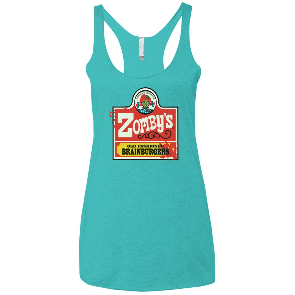 T-Shirts Tahiti Blue / X-Small zombys Women's Triblend Racerback Tank