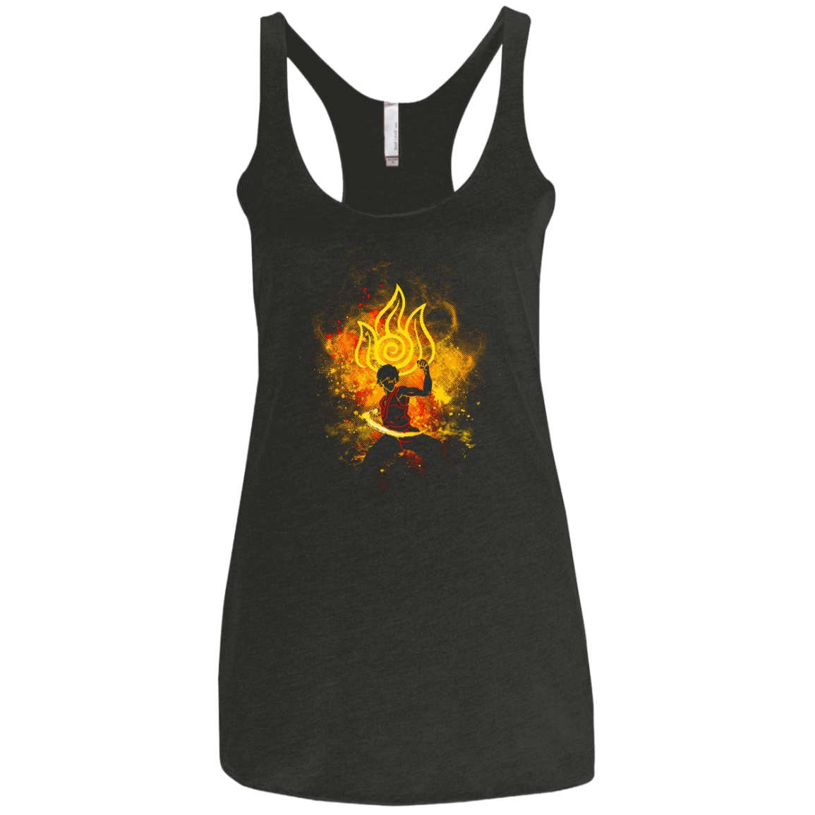 T-Shirts Vintage Black / X-Small Zuko Art Women's Triblend Racerback Tank