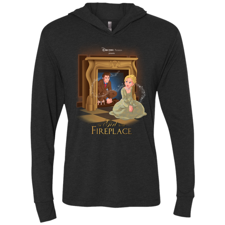 The Girl In The Fireplace Triblend Long Sleeve Hoodie Tee