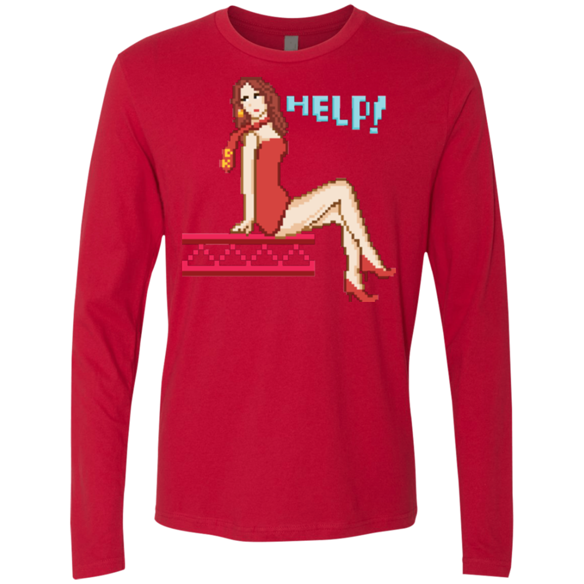 Pixel Pinup Pauline Men's Premium Long Sleeve