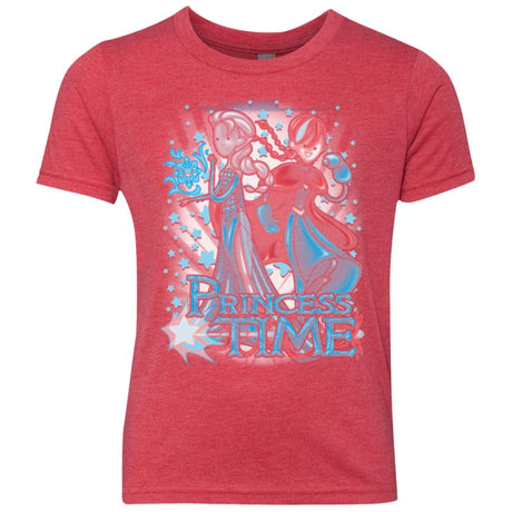 Princess Time Elsa Anna Youth Triblend T-Shirt