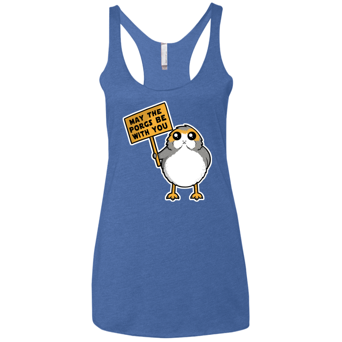 May The Porgs Be With You Women's Triblend Racerback Tank
