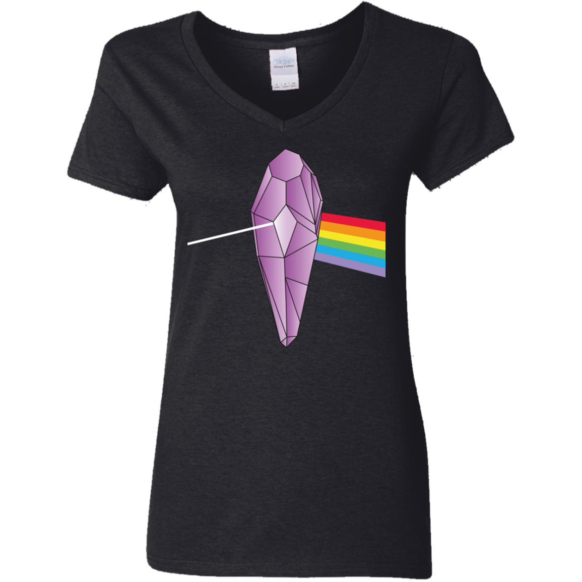 Darkside Of The Crystal Women's V-Neck T-Shirt