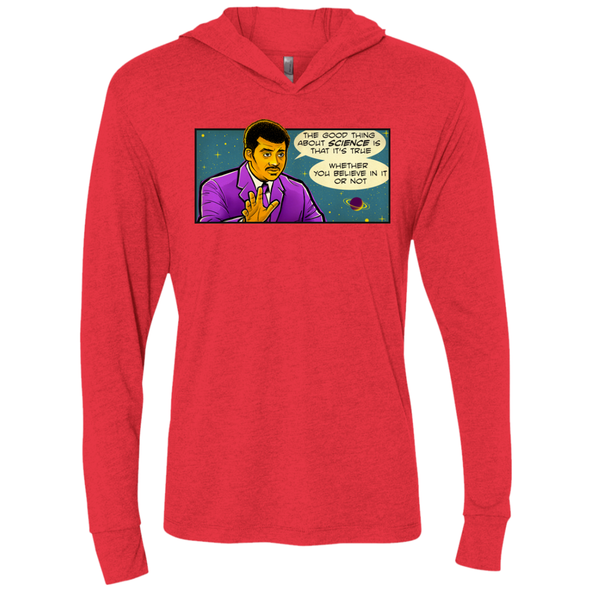 NDGT good thing Triblend Long Sleeve Hoodie Tee