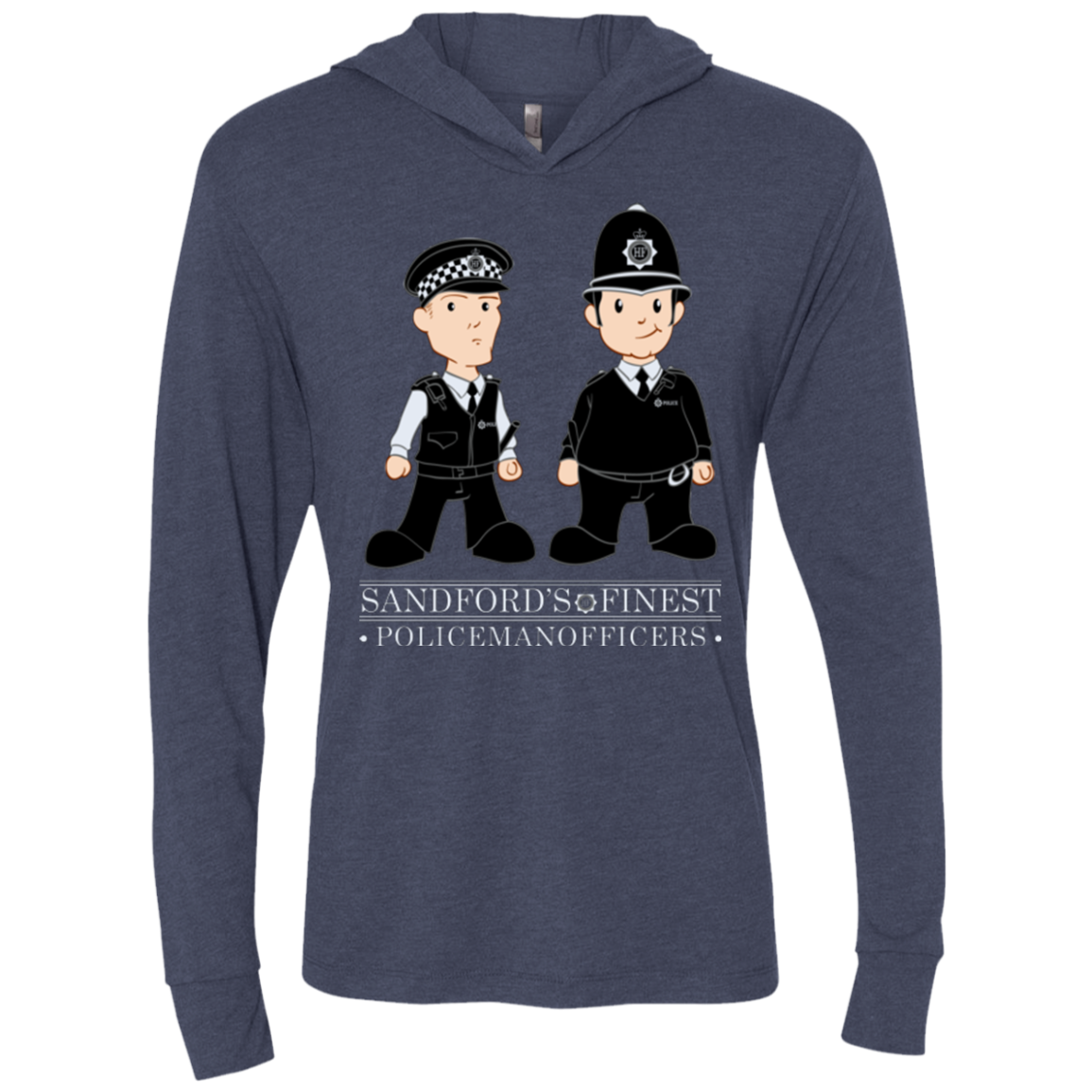 Hot Fuzz Triblend Long Sleeve Hoodie Tee