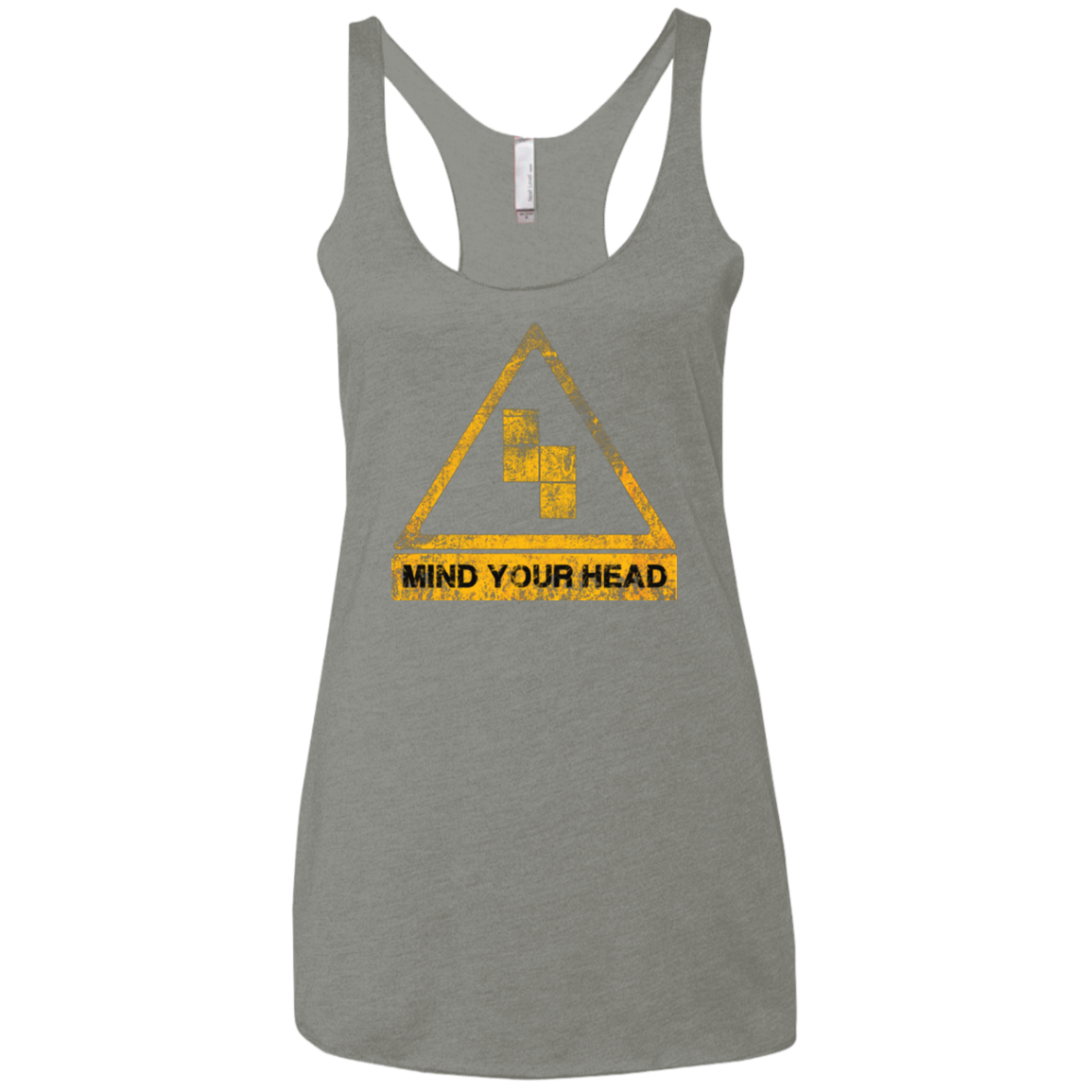 MIND YOUR HEAD Women's Triblend Racerback Tank