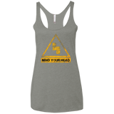 MIND YOUR HEAD Women's Triblend Racerback Tank