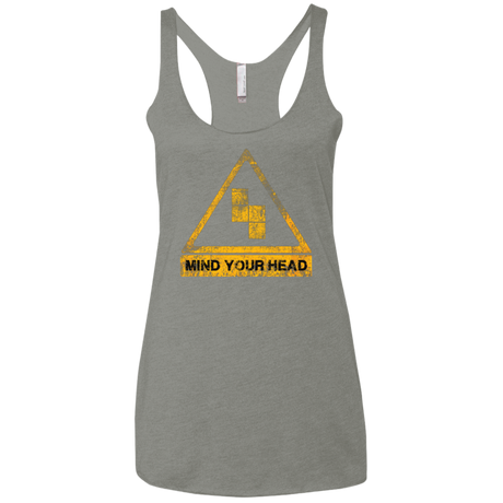 MIND YOUR HEAD Women's Triblend Racerback Tank