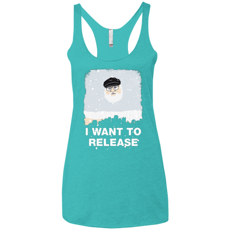 I Want to Release Women's Triblend Racerback Tank