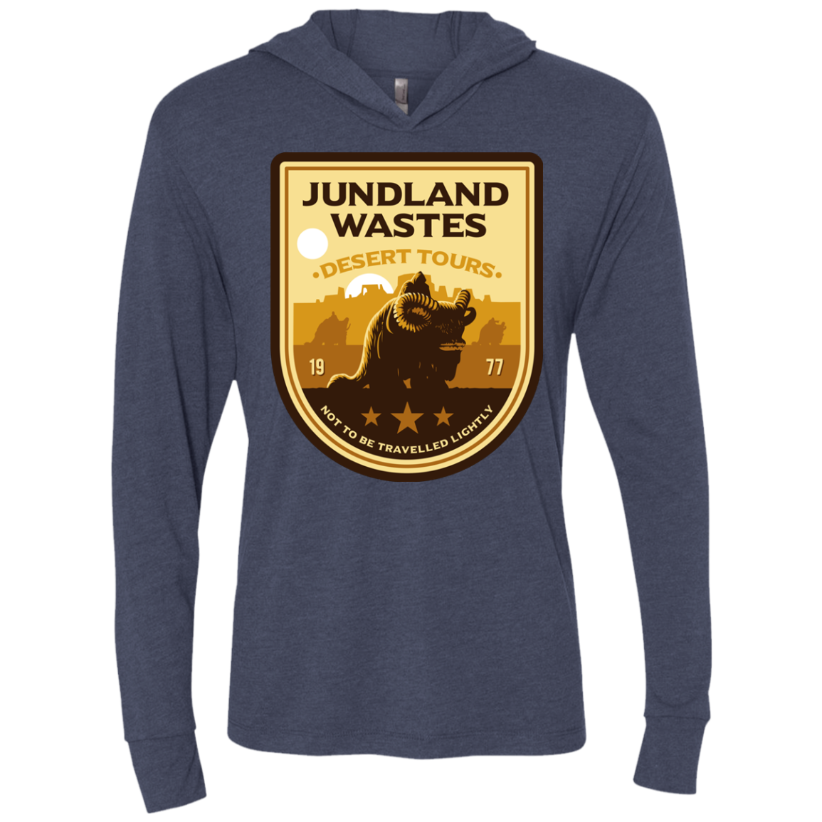 Desert Tours Triblend Long Sleeve Hoodie Tee