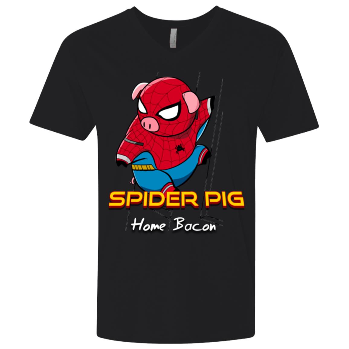 Spider Pig Build Line Men's Premium V-Neck
