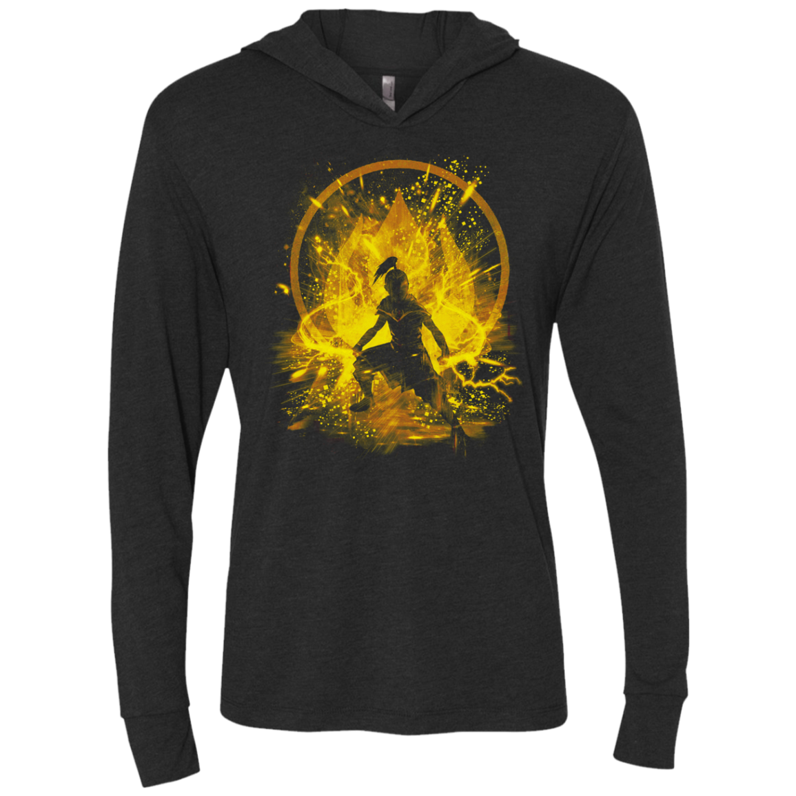 Fire Prince Triblend Long Sleeve Hoodie Tee