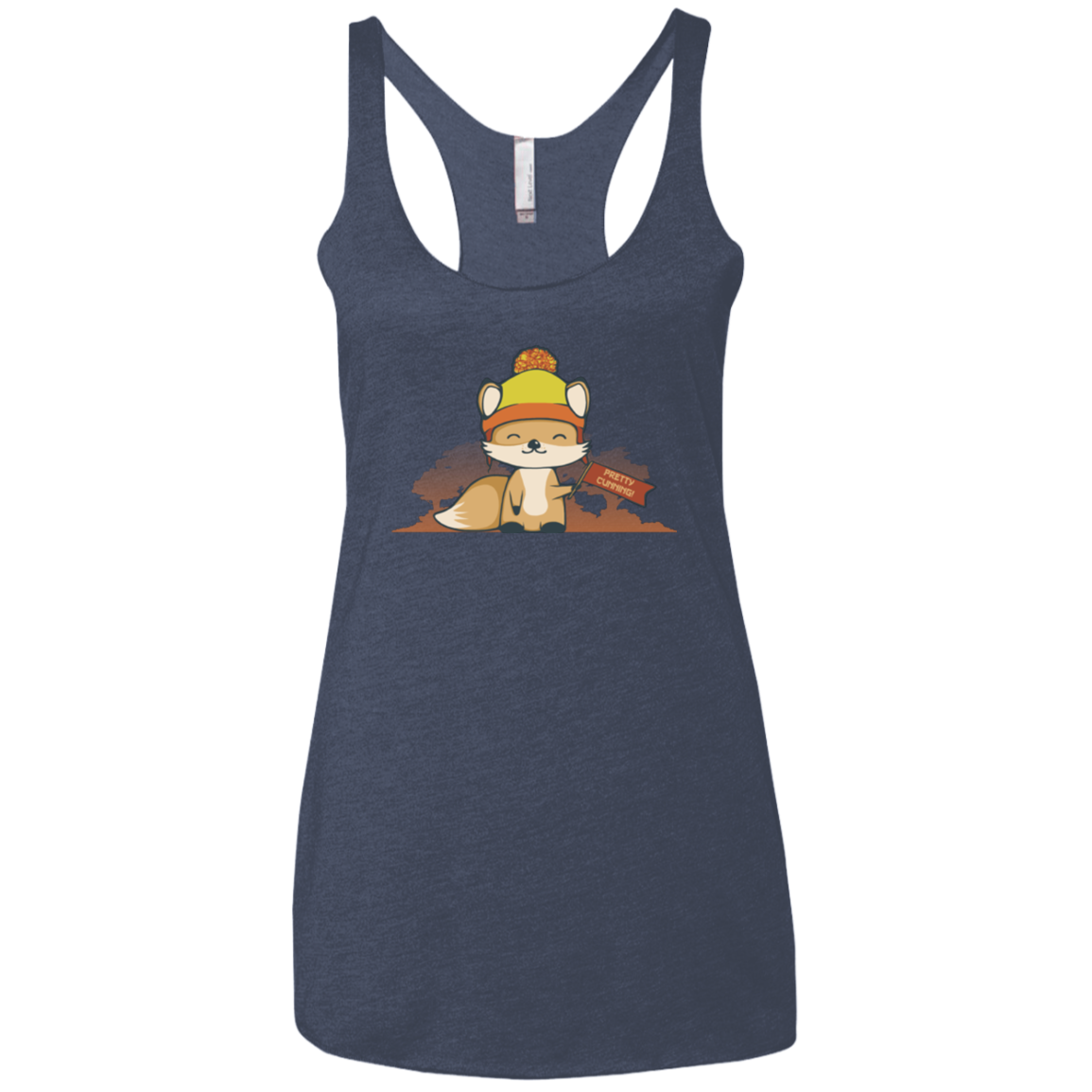 Pretty Cunning Women's Triblend Racerback Tank