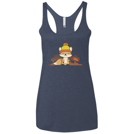 Pretty Cunning Women's Triblend Racerback Tank