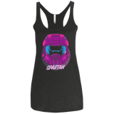 Spartan Helmet 80's Women's Triblend Racerback Tank