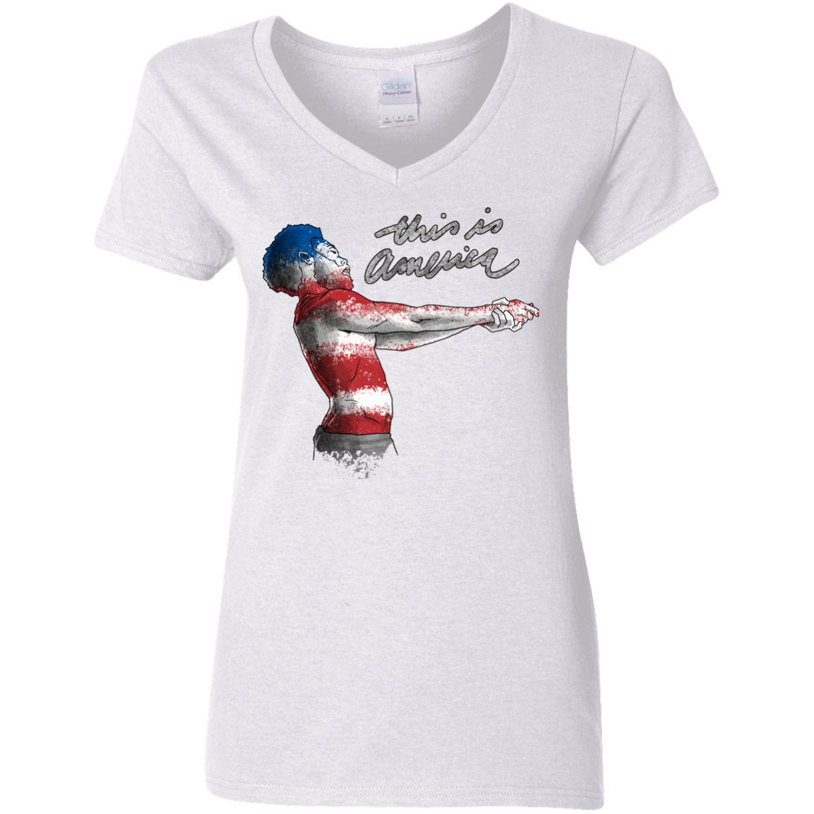 America Women's V-Neck T-Shirt