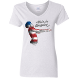 America Women's V-Neck T-Shirt