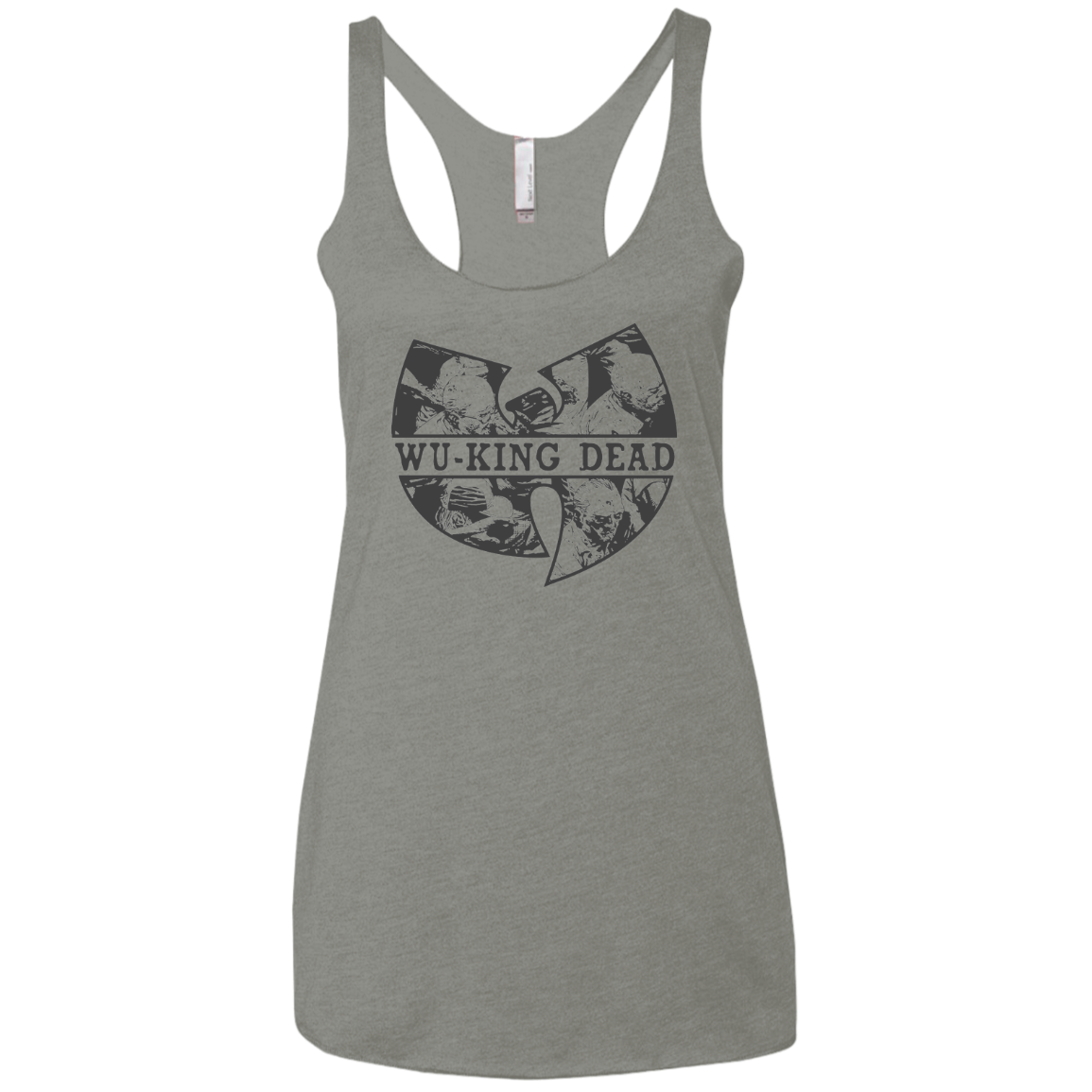 WU KING DEAD Women's Triblend Racerback Tank