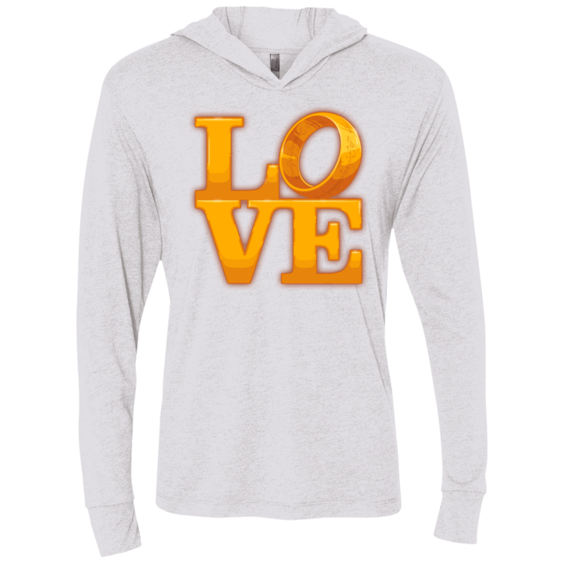 LOVE Lotr Ring Triblend Long Sleeve Hoodie Tee