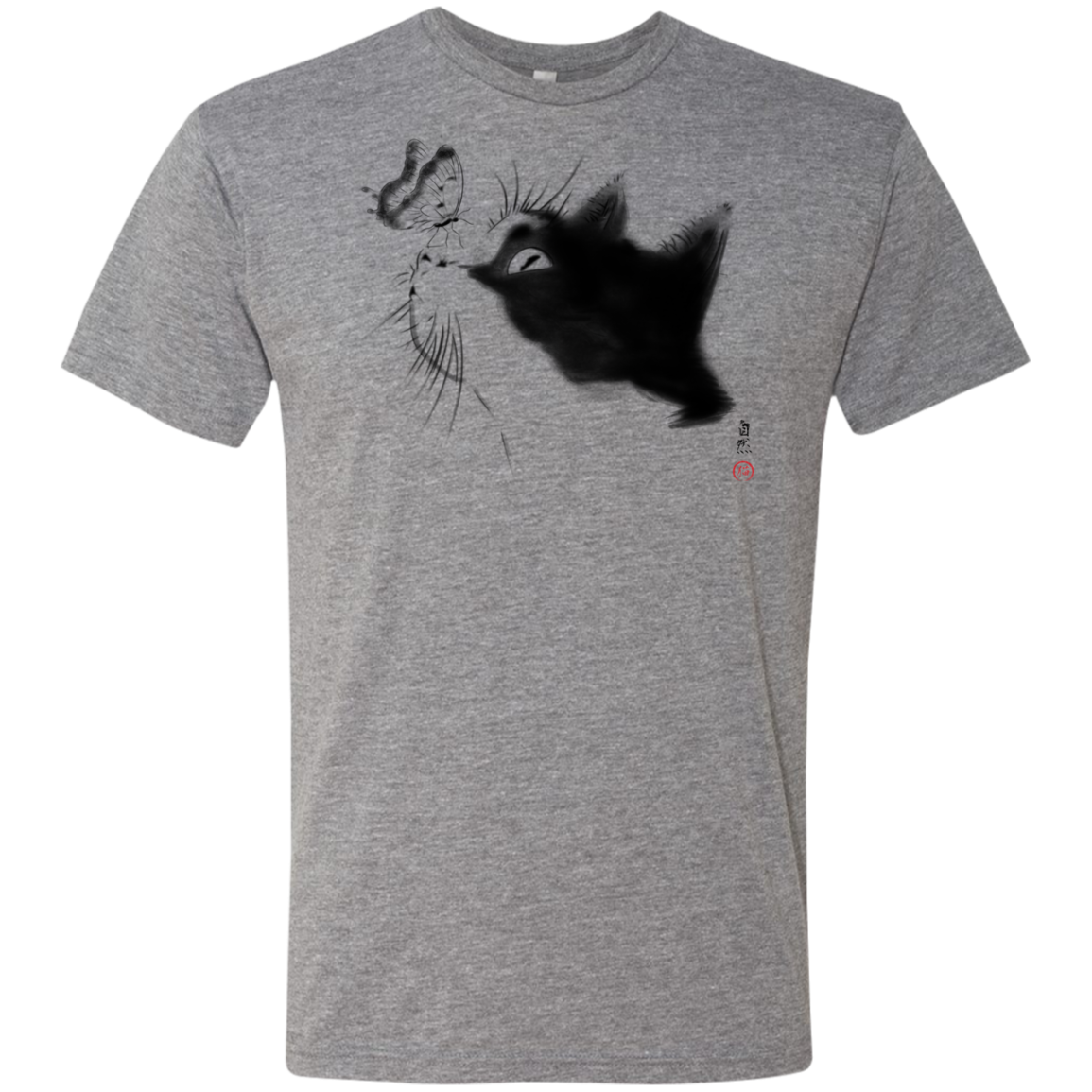 Curious Cat Men's Triblend T-Shirt