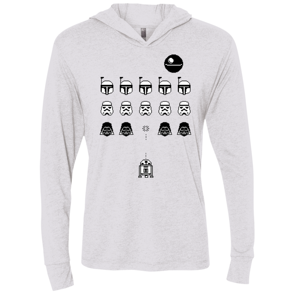 Dark Invaders Triblend Long Sleeve Hoodie Tee