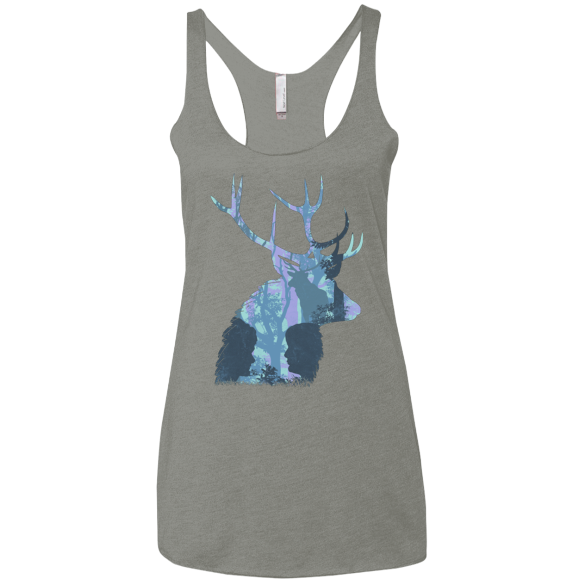 Deer Cannibal Women's Triblend Racerback Tank