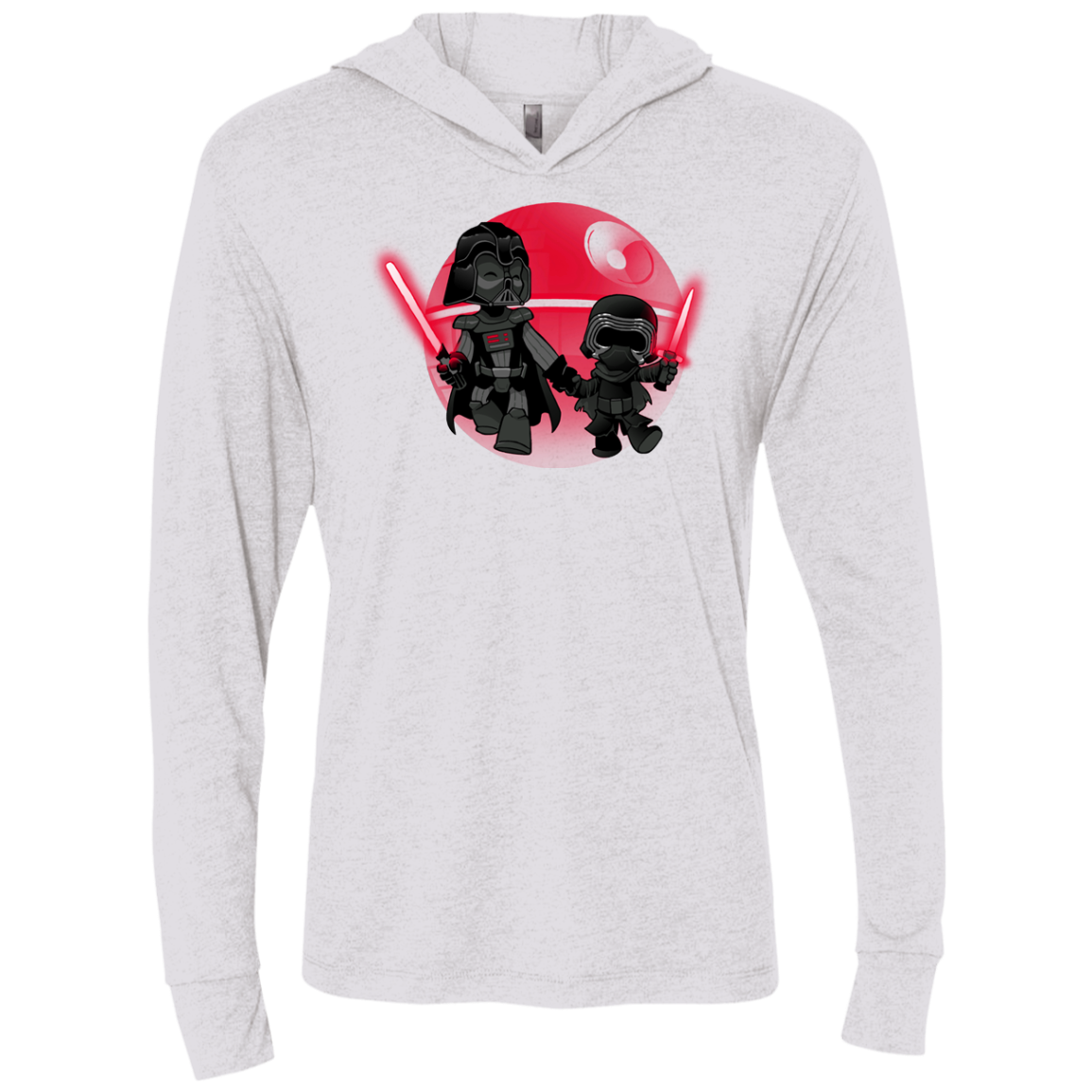 Darth Grandpa Triblend Long Sleeve Hoodie Tee
