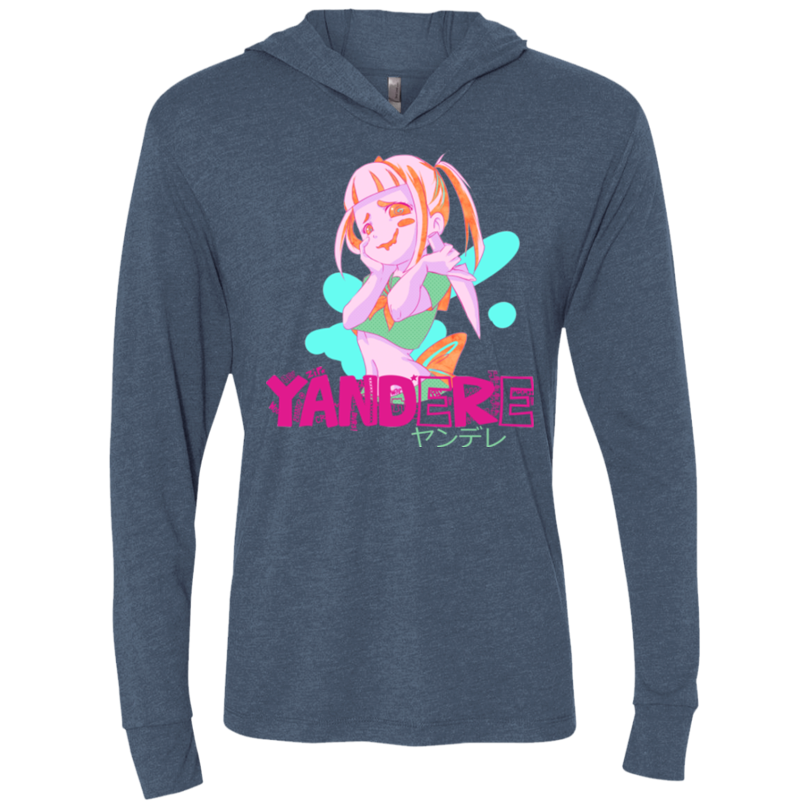 Yandere Triblend Long Sleeve Hoodie Tee