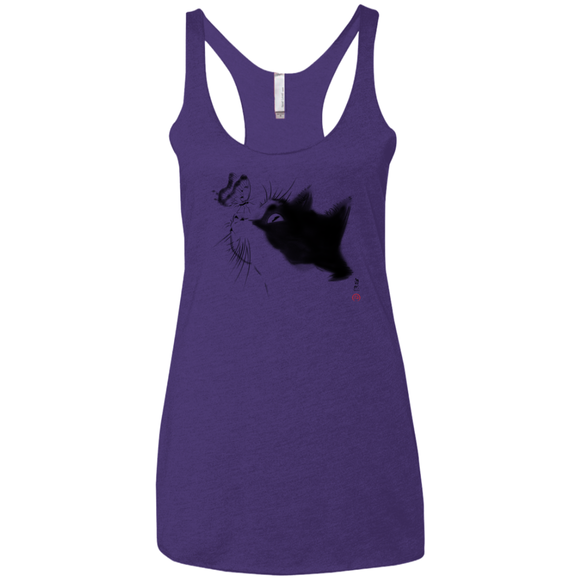 Curious Cat Women's Triblend Racerback Tank