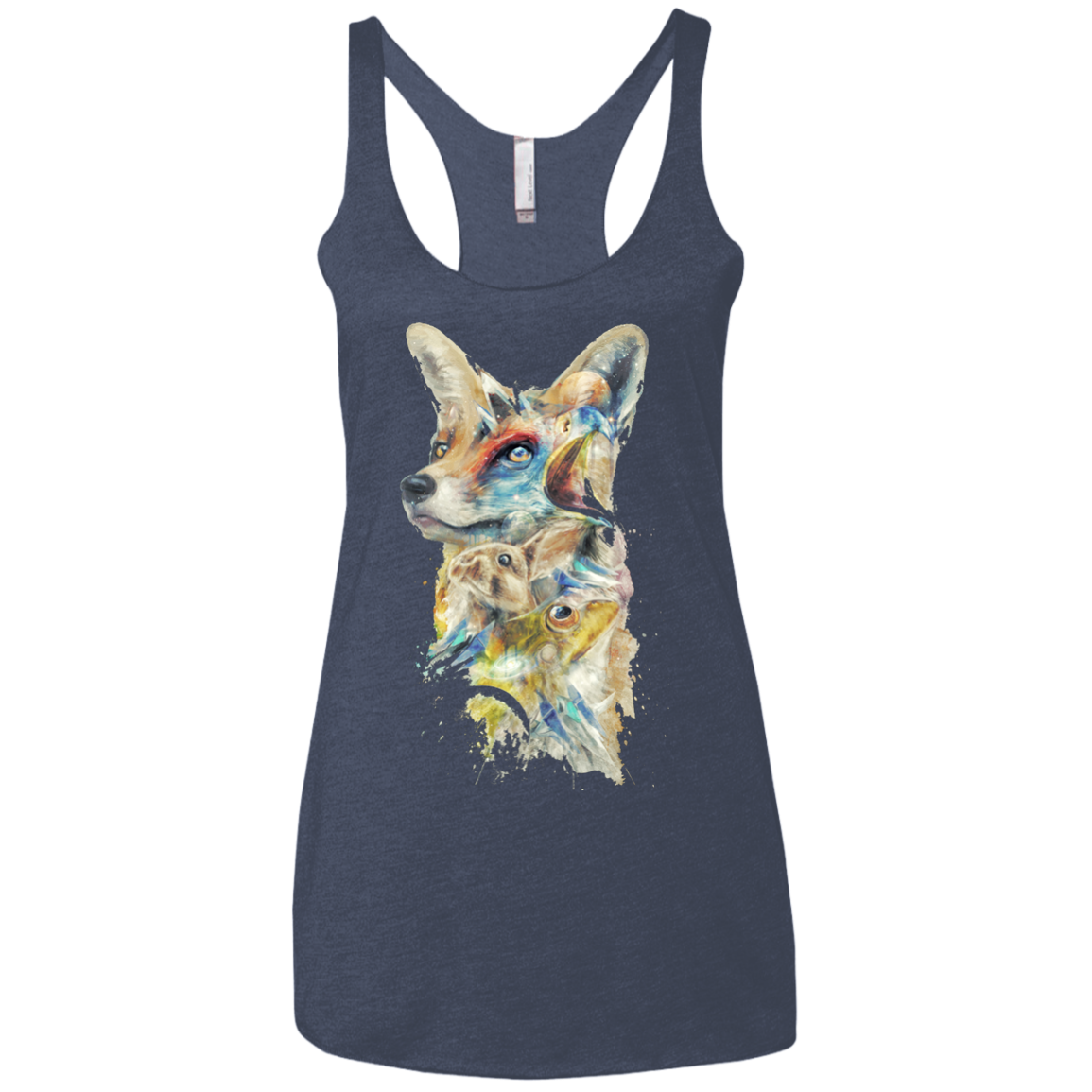 Heroes of Lylat Star Fox Women's Triblend Racerback Tank