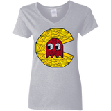 Poly Pac Man Women's V-Neck T-Shirt