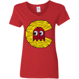 Poly Pac Man Women's V-Neck T-Shirt