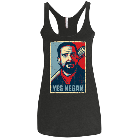 Yes Negan Women's Triblend Racerback Tank